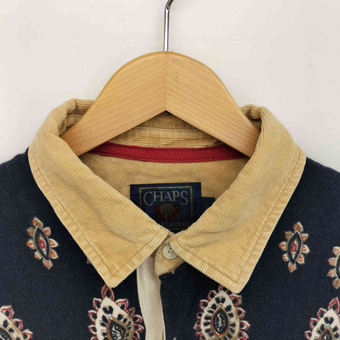 チャップスラルフローレン CHAPS RALPH LAUREN 80s 襟コーズ ペイズリー柄 プリント ラガーシャツ メンズ import:L